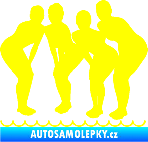 Samolepka Synchronizované plavání 001 tým žlutá citron