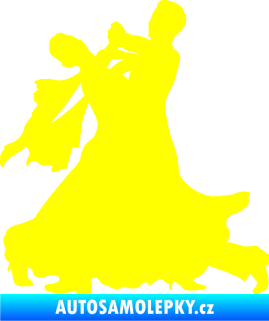 Samolepka Tanec 010 pravá waltz žlutá citron