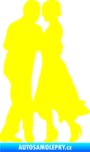 Samolepka Tanec 012 levá tango žlutá citron