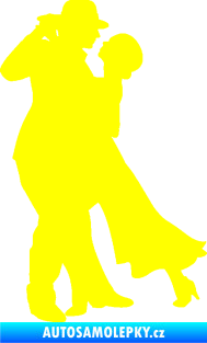 Samolepka Tanec 013 levá tango  žlutá citron