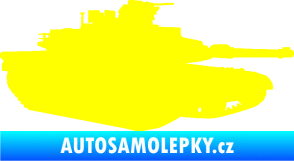 Samolepka Tank 002 pravá M1 Abrams žlutá citron
