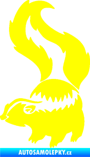 Samolepka Tchoř 002 levá zvednutý ocas žlutá citron