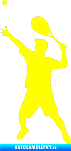 Samolepka Tenista 001 levá žlutá citron