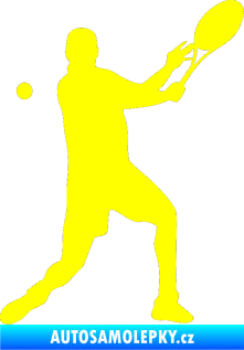 Samolepka Tenista 005 pravá žlutá citron
