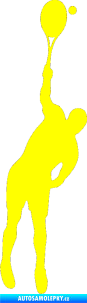 Samolepka Tenista 006 levá žlutá citron