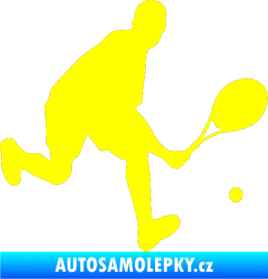 Samolepka Tenista 007 pravá žlutá citron