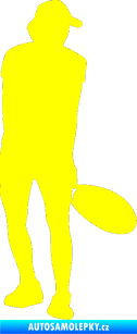 Samolepka Tenista 010 pravá žlutá citron