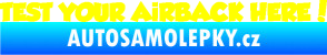 Samolepka Test your airback here! žlutá citron