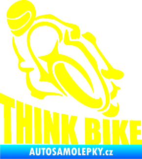 Samolepka Think bike 001 motorkář žlutá citron