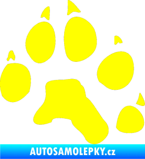Samolepka Tlapka 003 pravá žlutá citron