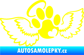 Samolepka Tlapka 010 andělíček levá žlutá citron