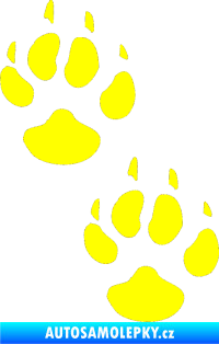 Samolepka Tlapky 002 žlutá citron
