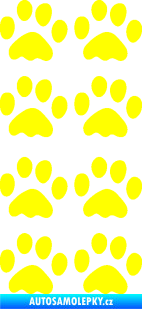 Samolepka Tlapky 010 pruh žlutá citron