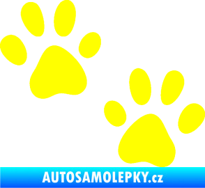 Samolepka Tlapky 011 žlutá citron