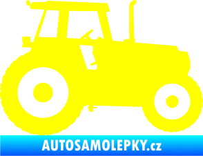 Samolepka Traktor 001 pravá žlutá citron
