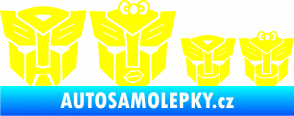 Samolepka Transformers 001 rodinka v autě žlutá citron