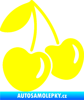Samolepka Třešně 001 pravá žlutá citron