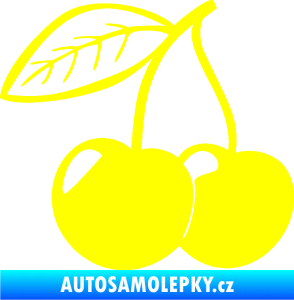 Samolepka Třešně 003 levá žlutá citron