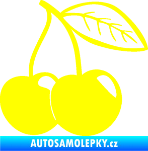 Samolepka Třešně 003 pravá žlutá citron