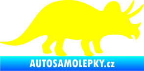 Samolepka Triceratops 001 pravá žlutá citron