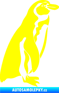 Samolepka Tučňák 001 pravá žlutá citron