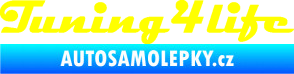 Samolepka Tuning for life nápis žlutá citron