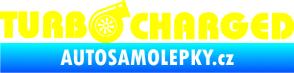 Samolepka Turbo charged nápis žlutá citron