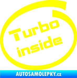Samolepka Turbo inside žlutá citron