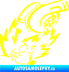 Samolepka Turbo ježek pravá žlutá citron