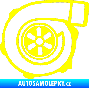 Samolepka Turbo silueta 001 levá žlutá citron