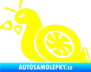 Samolepka Turbo šnek 001 levá žlutá citron