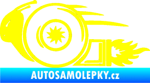 Samolepka Turbo šnek 002 levá žlutá citron
