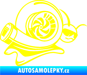 Samolepka Turbo šnek 004 pravá žlutá citron