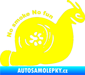 Samolepka Turbo šnek 005 no smoke no fun pravá žlutá citron