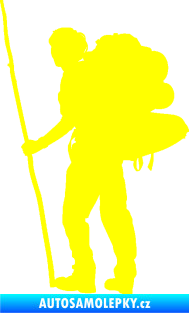 Samolepka Turista 001 levá žlutá citron