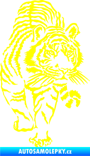 Samolepka Tygr 001 pravá žlutá citron