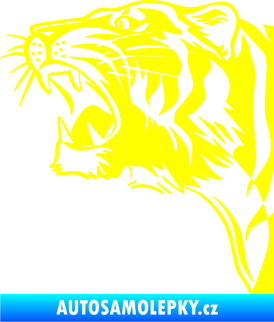 Samolepka Tygr 002 levá žlutá citron