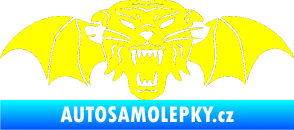 Samolepka Tygr s křídly žlutá citron