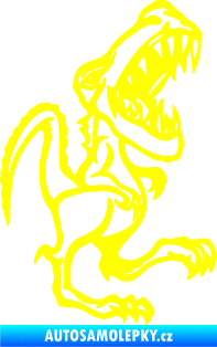 Samolepka Tyrannosaurus rex 002 pravá  žlutá citron