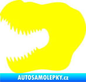 Samolepka Tyrannosaurus Rex lebka 001 levá žlutá citron