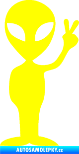 Samolepka UFO 005 pravá žlutá citron