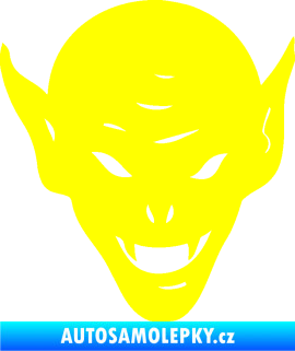 Samolepka Upír 002 pravá žlutá citron