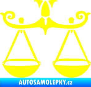 Samolepka Váhy 005  žlutá citron