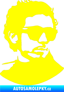 Samolepka Silueta Valentino Rossi pravá žlutá citron