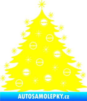Samolepka Vánoční stromeček 001 žlutá citron