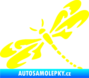 Samolepka Vážka 001 levá žlutá citron