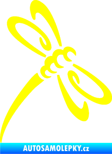 Samolepka Vážka 002 pravá žlutá citron