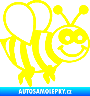 Samolepka Včela 003 pravá happy žlutá citron