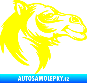 Samolepka Velbloud 004 pravá hlava žlutá citron
