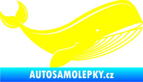 Samolepka Velryba 001 pravá žlutá citron